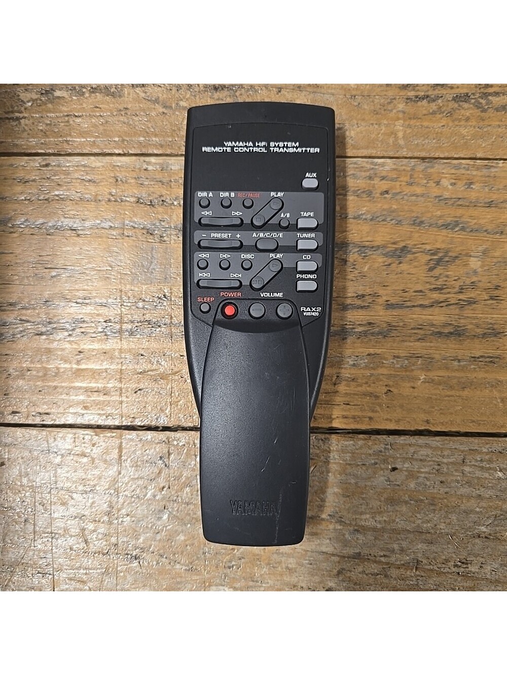 Genuine Yamaha Hifi System Remote Control RAX2 VU07420 Black Tested and Works
